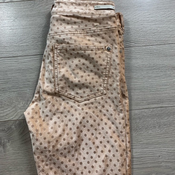Anthropologie Pilcro Velvet High-Rise Skinny Ankle Polka Dot Pants - Picture 7 of 16